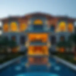 Luxurious villa in Dubai showcasing opulent architecture