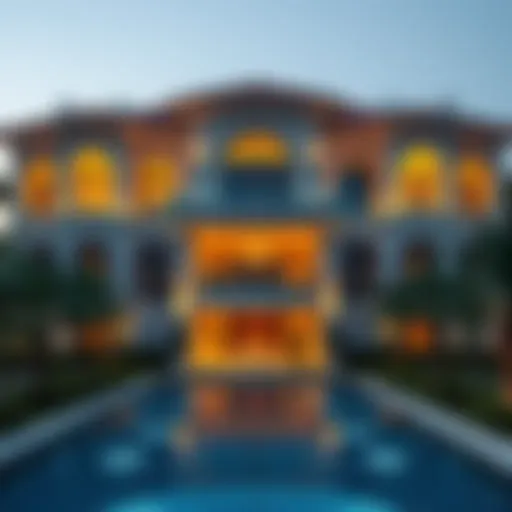 Luxurious villa in Dubai showcasing opulent architecture