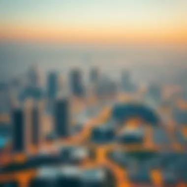 A panoramic view of Dubai's skyline highlighting real estate developments