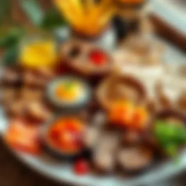 Regional Variations of Emirati Breakfast Colorful platter of regional Emirati breakfast items