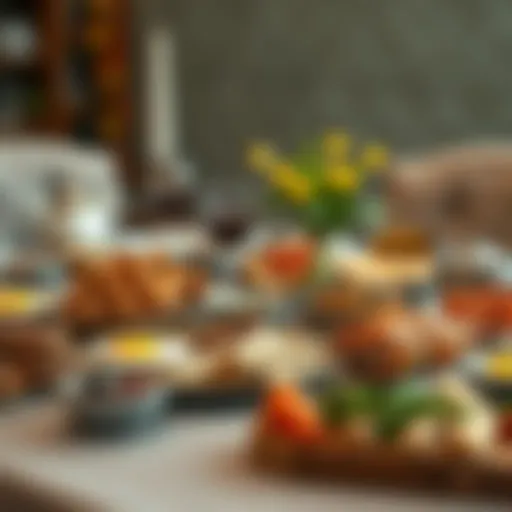 Delicious spread of traditional Emirati breakfast delicacies