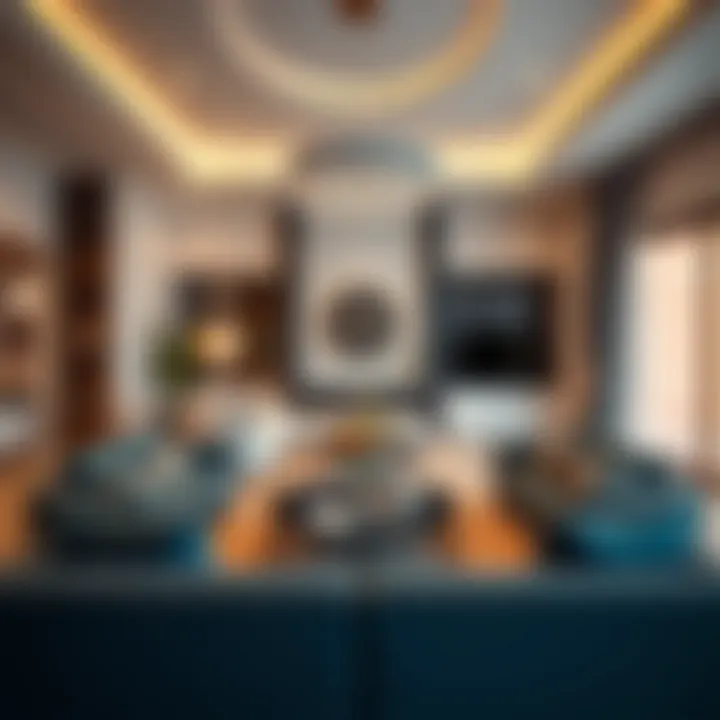 Comfort and Style: Inside a Rashidiya Rental Villa Luxurious interior living space in a Rashidiya villa