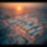 Aerial view of Al Quoz industrial area showcasing warehouse spaces