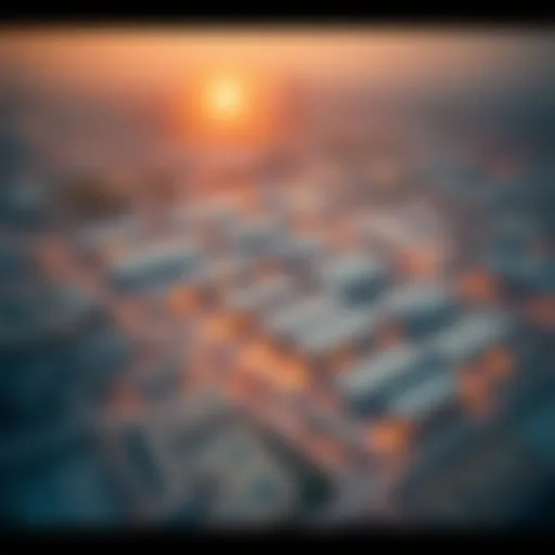 Aerial view of Al Quoz industrial area showcasing warehouse spaces
