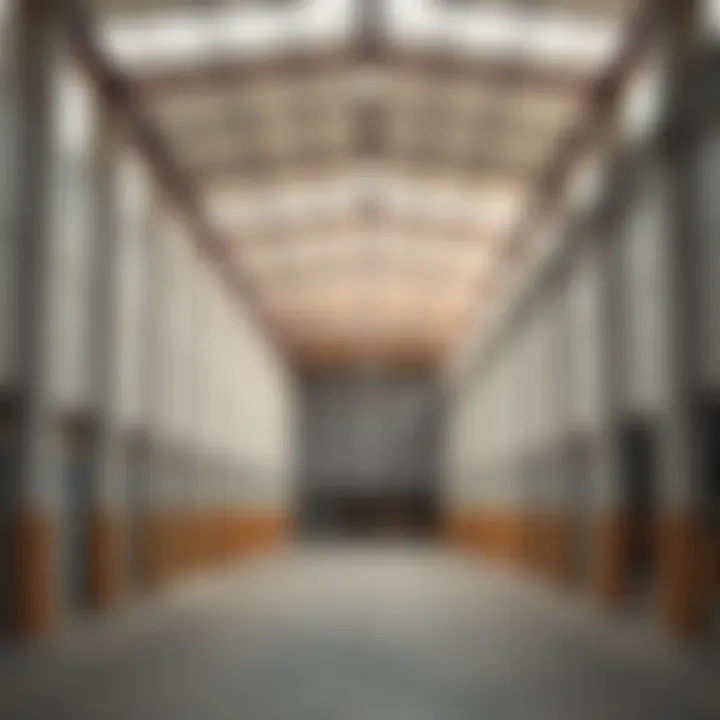 Interior view of a modern warehouse highlighting storage solutions and space