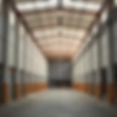 Modern Warehouse Interior with Storage Solutions Interior view of a modern warehouse highlighting storage solutions and space