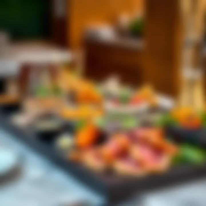 A vibrant platter showcasing diverse cuisines
