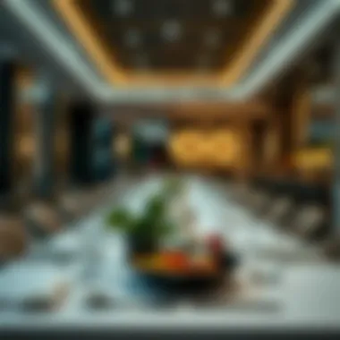 Exquisite Fine Dining Setup A beautifully arranged table for a fine dining experience