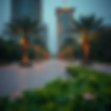 Public amenities in Garhoud Complex, including parks and recreational areas
