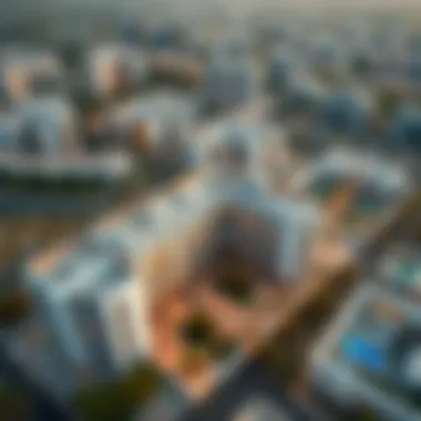 Aerial view of Grande Flora West Zone showcasing modern architecture