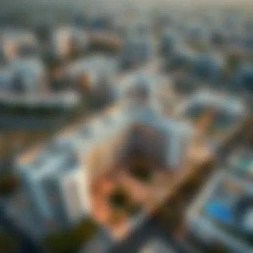 Aerial view of Grande Flora West Zone showcasing modern architecture