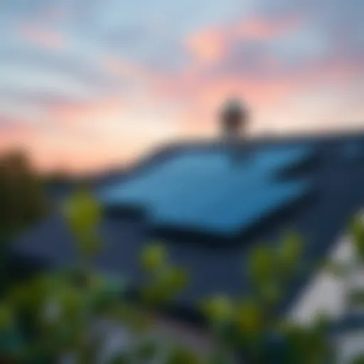 Solar panel installation on a residential roof
