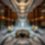Luxurious hotel lobby on Al Rigga Street