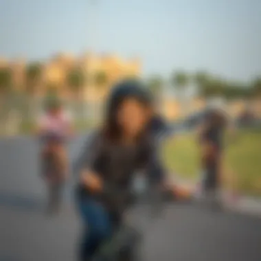 A group of cyclists engaging in a healthy activity