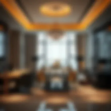 Elegant dining area featuring contemporary furnishings