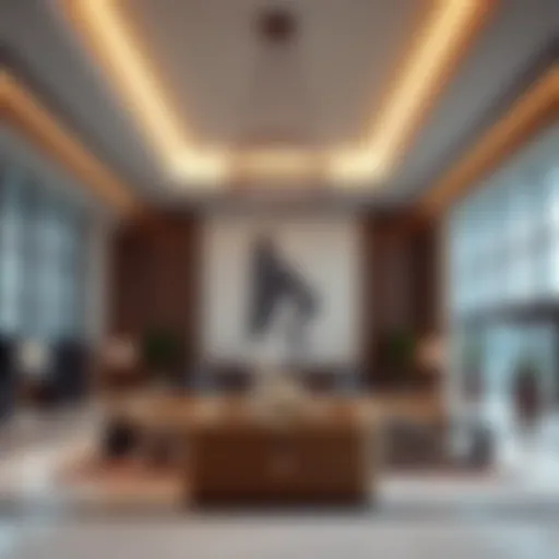 Spacious lobby of Intercontinental Residence showcasing modern design