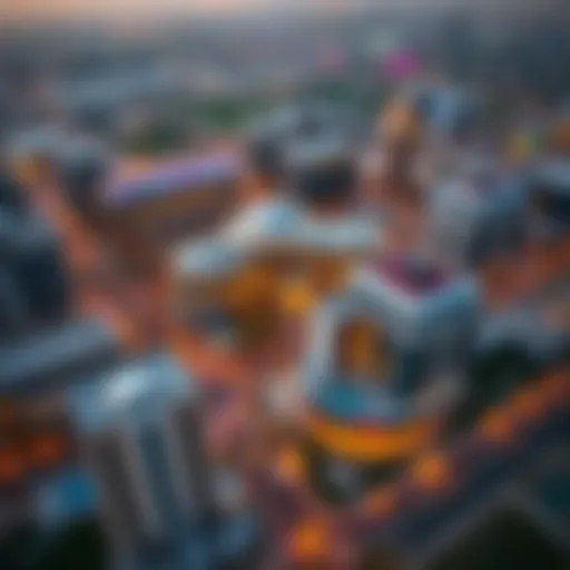 Aerial View of International City Phase 2 Aerial view of International City Phase 2 showcasing its modern architecture