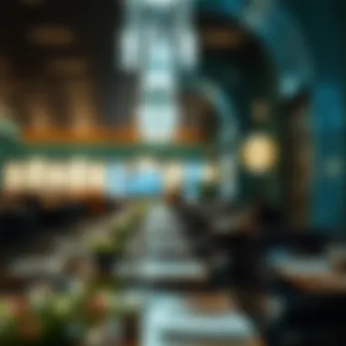 Elegant Ambiance at JBR's Top Establishment Elegant ambiance of a top restaurant at JBR