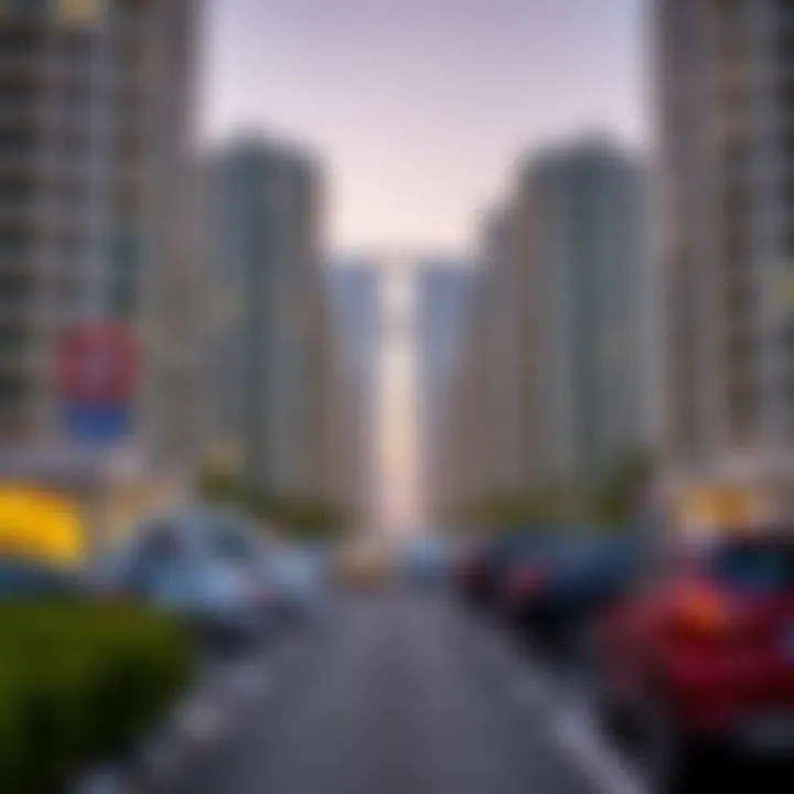 Map showing parking zones in Jumeirah Beach Residence