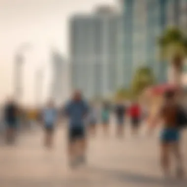 Community Vibes at Jumeirah Beach Residence Vibrant community life at JBR beach promenade