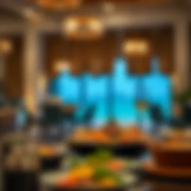 Diverse cuisines presented in an elegant setting