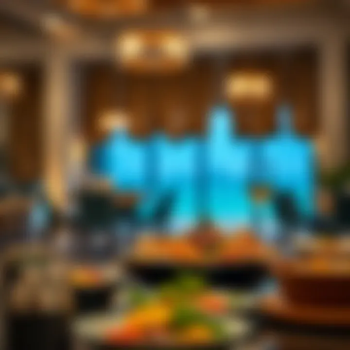 Diverse cuisines presented in an elegant setting