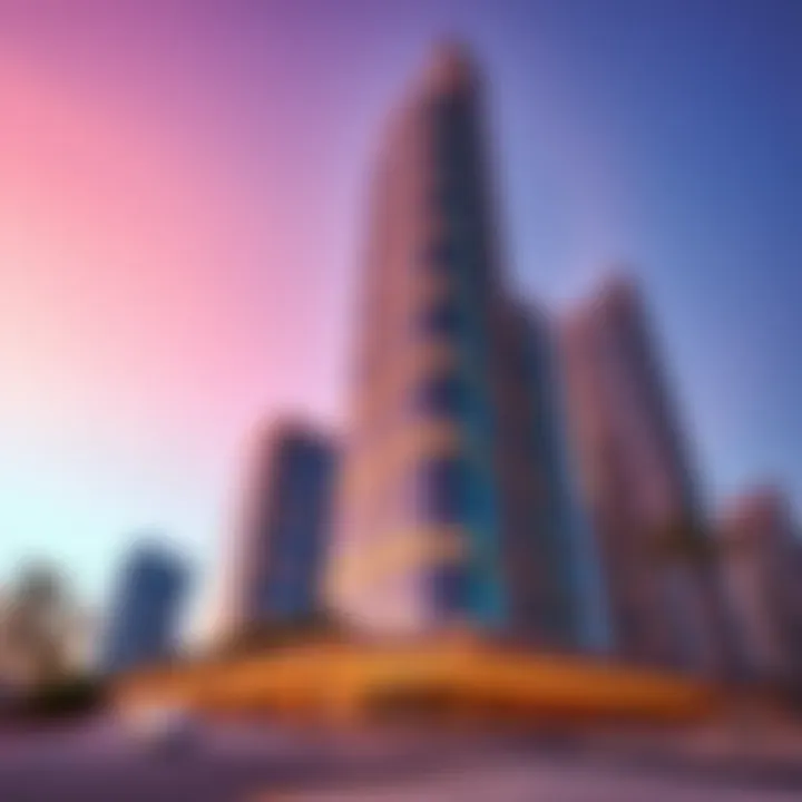 Stunning view of Latifa Tower showcasing its unique architecture