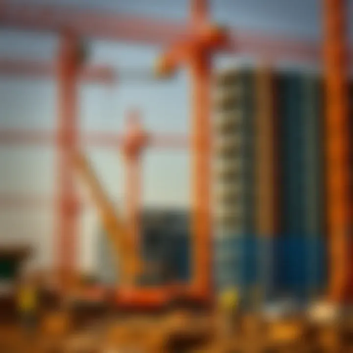 Advanced Construction Techniques Real estate developer's construction site with advanced technology
