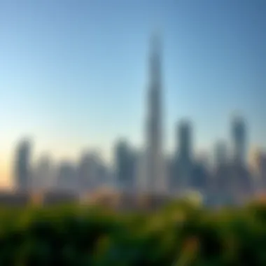 Dubai's Iconic Skyline Stunning skyline of Dubai showcasing luxury properties
