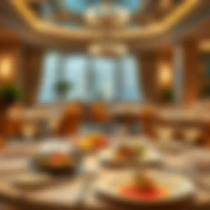 Exquisite dining setting with gourmet cuisine