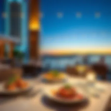 Gourmet Dining at Marina Beach Club Gourmet dining experience featuring exquisite dishes at Marina Beach Club