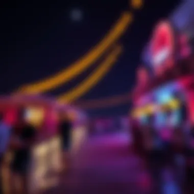 Vibrant Nightlife at Marina Beach Club Vibrant nightlife atmosphere with ambient lighting at Marina Beach Club