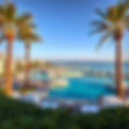 A panoramic view of Marina Beach Club showcasing its stunning beachfront
