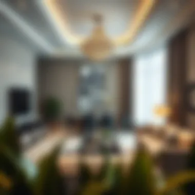 Luxurious interior design of a residential unit