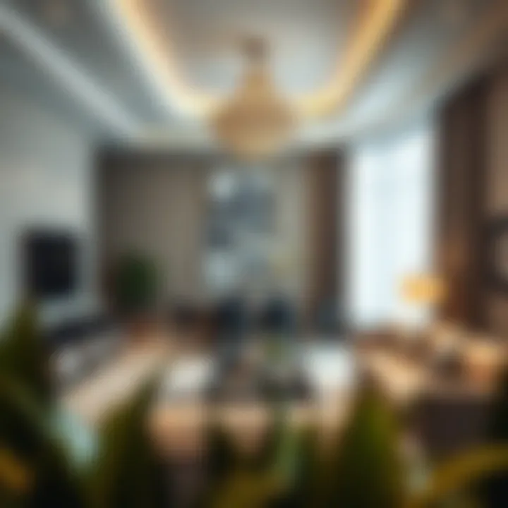 Luxurious interior design of a residential unit