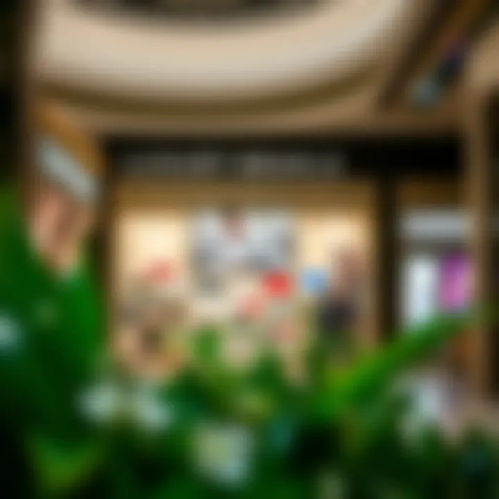 Luxury brands displayed in an upscale retail environment