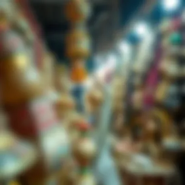 Traditional Crafts in Meena Bazaar Cultural display of traditional crafts at Meena Bazaar