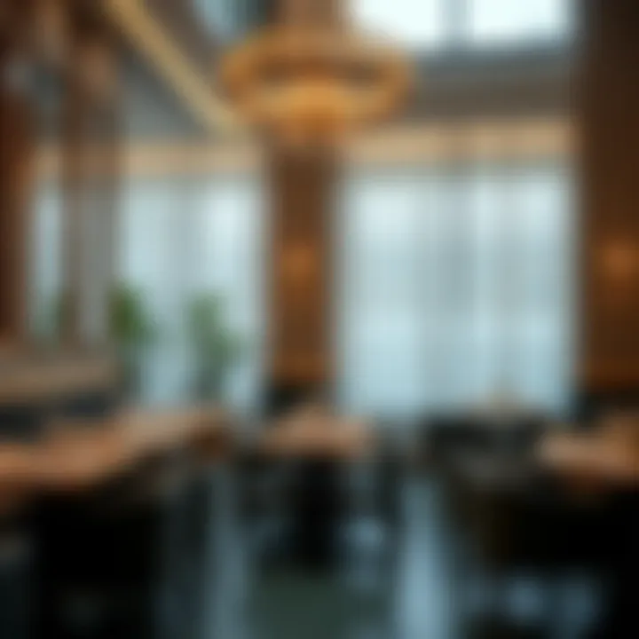 Stylish interior design of Mint Restaurant