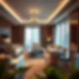 Luxurious living room interior of Movenpick Hotel Apartment