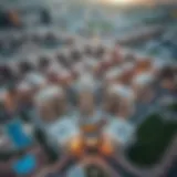 Aerial view of Mudon Al Ranim showcasing residential development