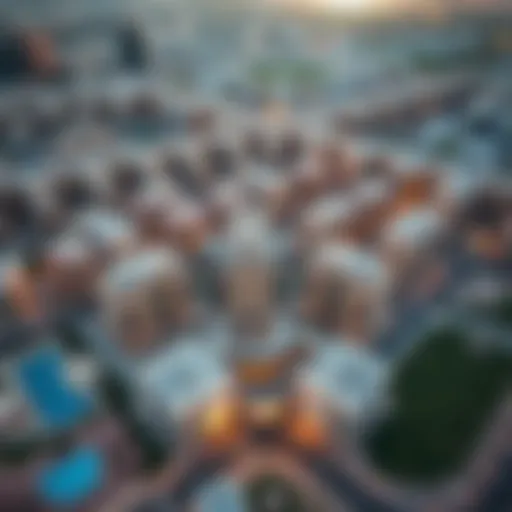 Aerial view of Mudon Al Ranim showcasing residential development