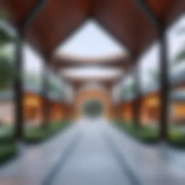 The unique architectural design of Mushrif Park's visitor center