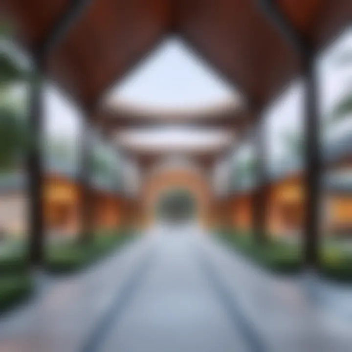 The unique architectural design of Mushrif Park's visitor center