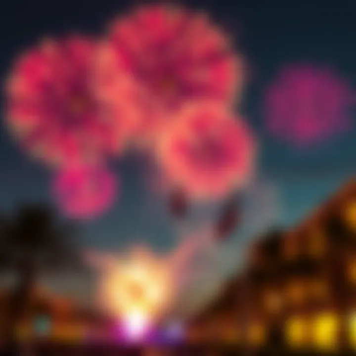 A vibrant fireworks display during a UAE celebration