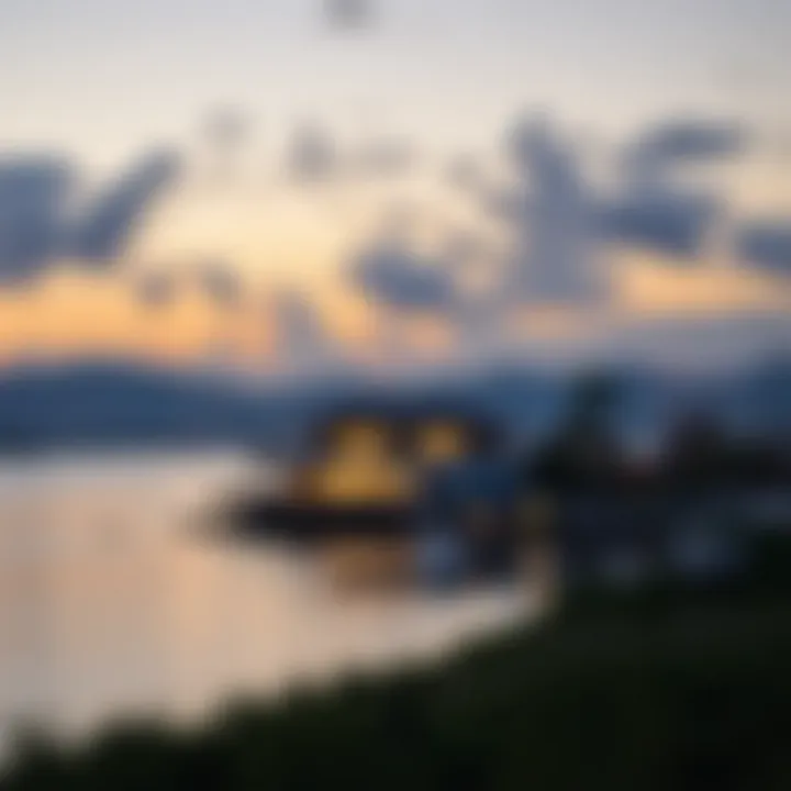 Tranquil waterfront views at dusk in Blue Bay