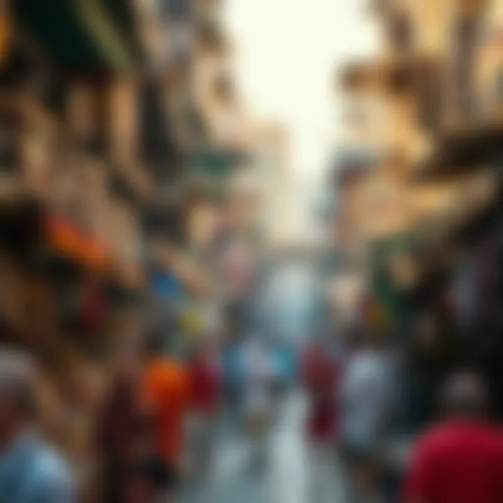 Bustling atmosphere of Deira Souk with vibrant market activities