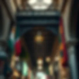 Intricate details of traditional Arabian architecture in Deira Souk