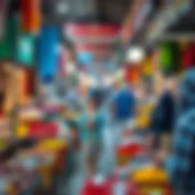 Vibrant Market Life: Experiencing UAE's Local Culture A vibrant market scene in the UAE depicting local lifestyle