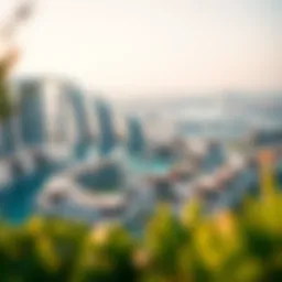 Panoramic view of the Heart of Europe development in Dubai