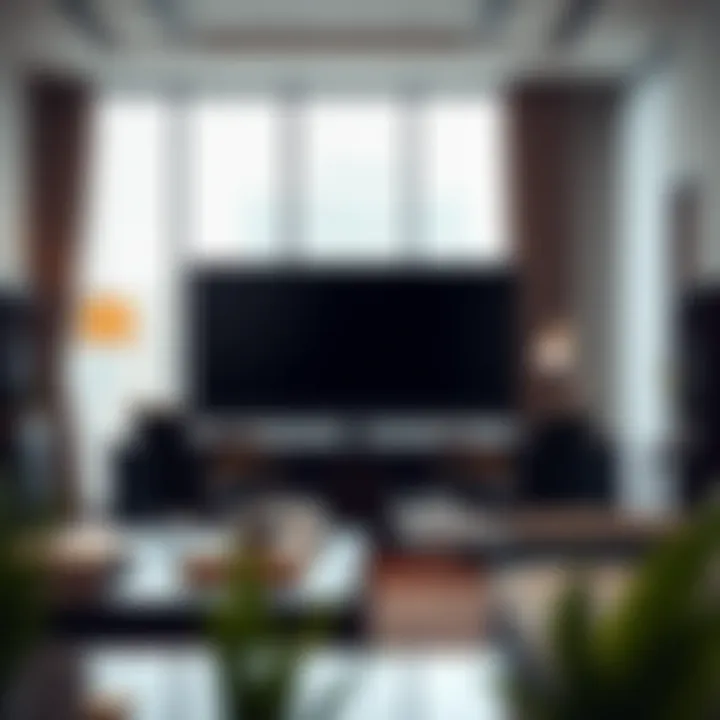 Professional office setting for exit interviews